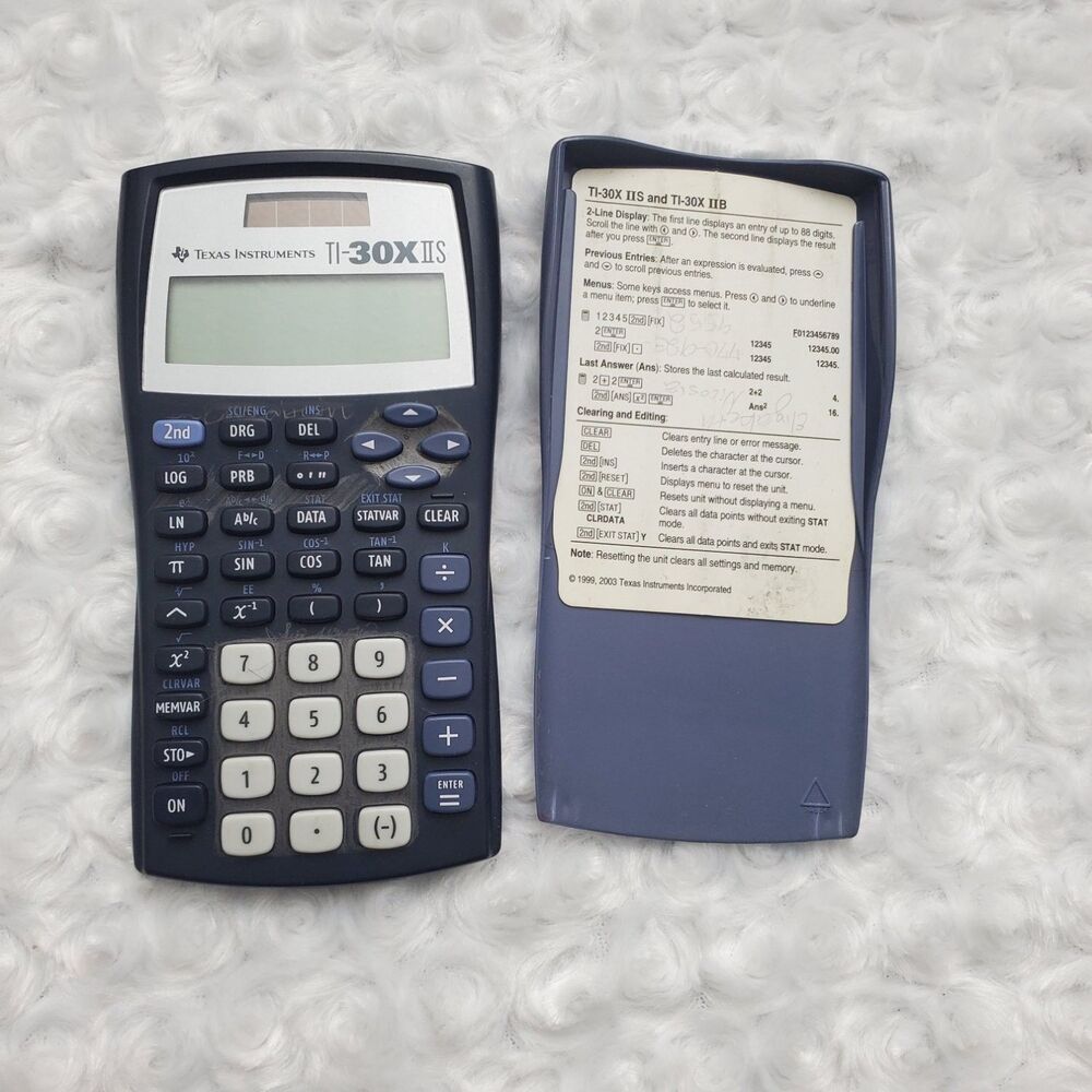 Texas Instruments TI-30XIIS Scientific Calculator Blue 2-Line Display - Picture 9 of 9